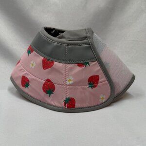 Small Dog Soft Recovery Cone – Pink Strawberry Print – New Without Tags